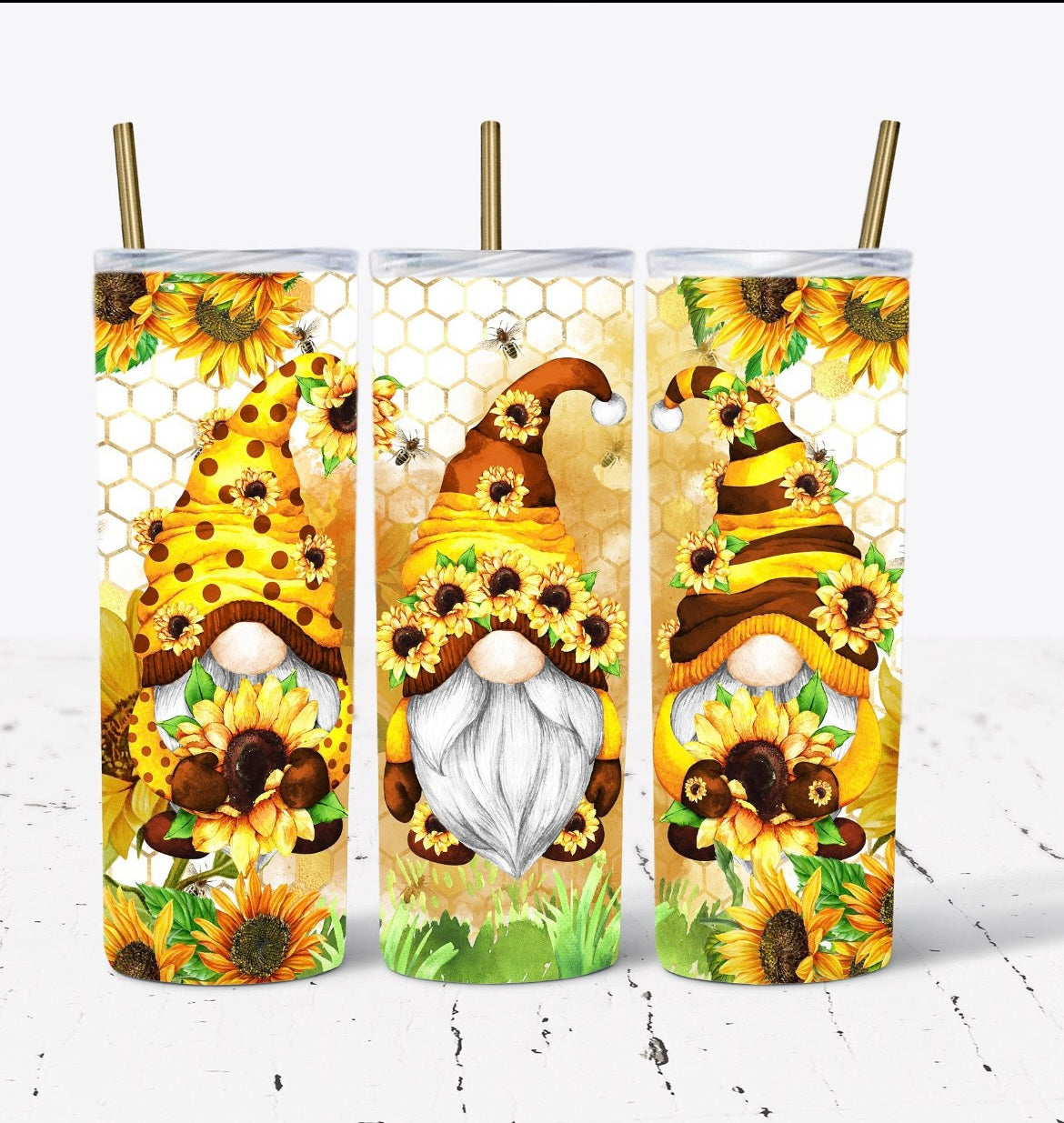 Sunflower Honeycomb Gnomes