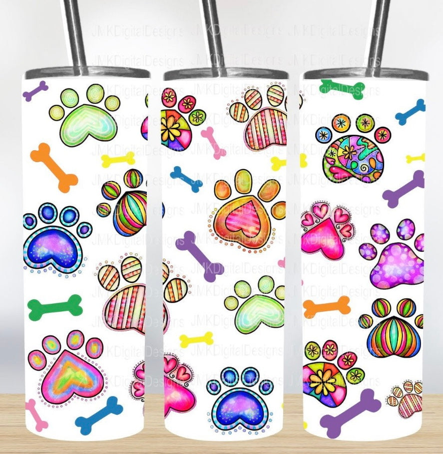 Pawprints & Bones Color