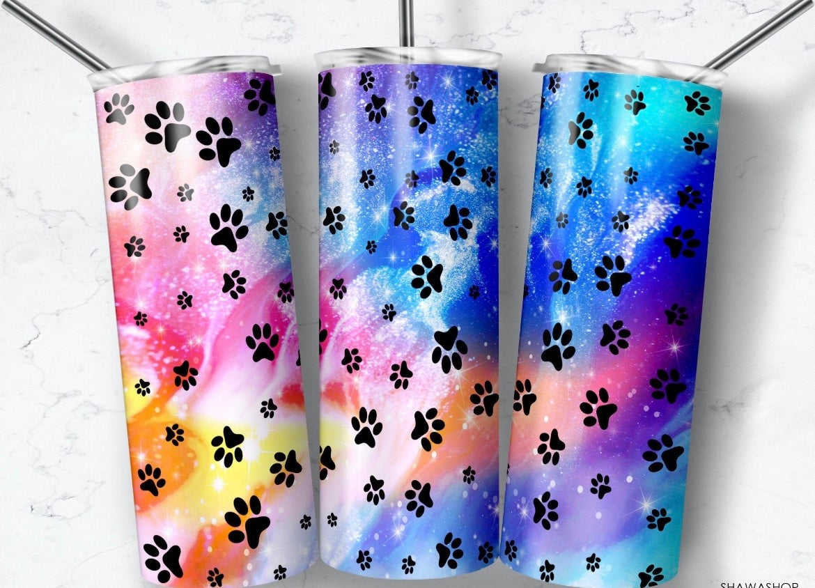 Tie Dye Pawprints
