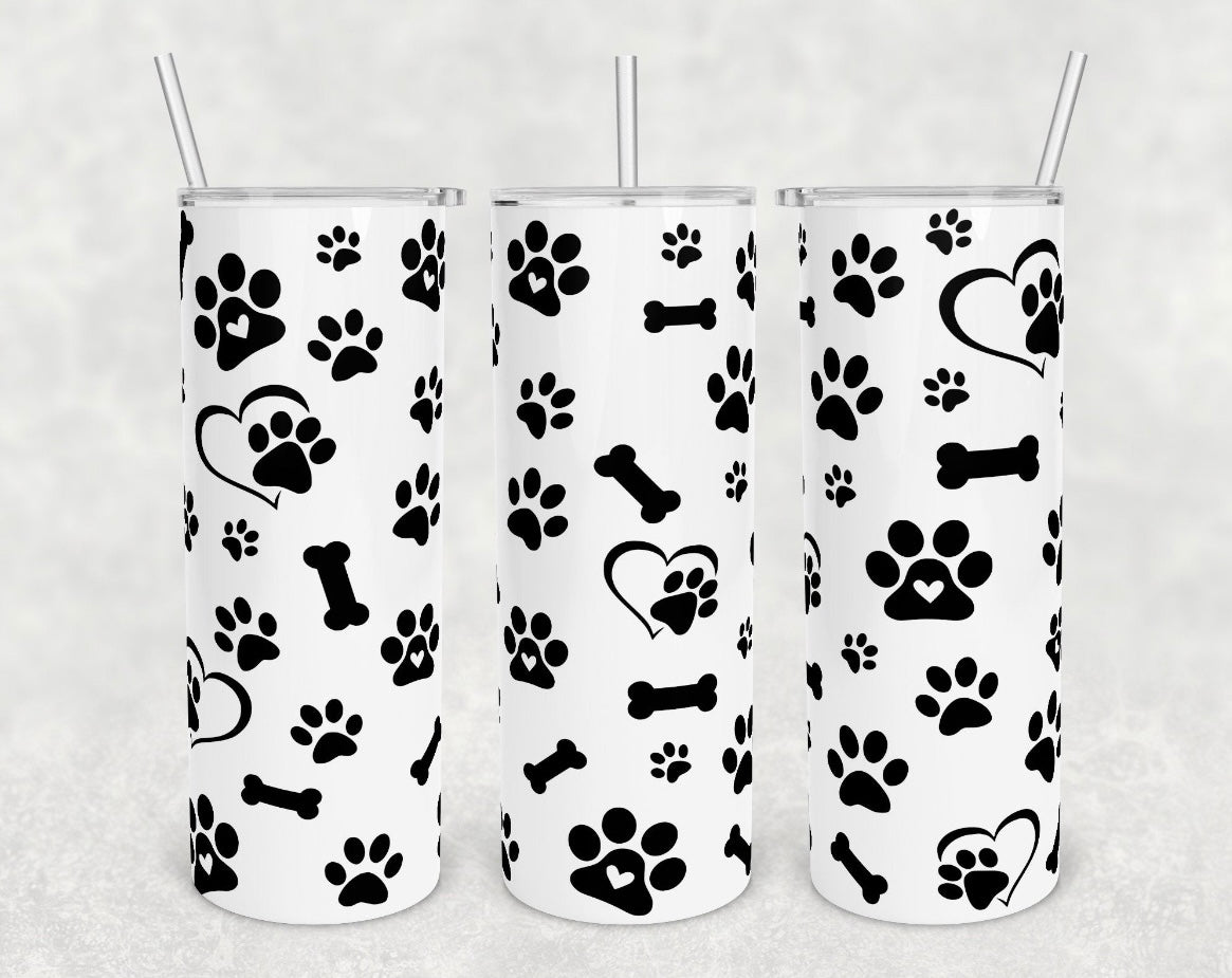 Pawprints & Bones - B&W