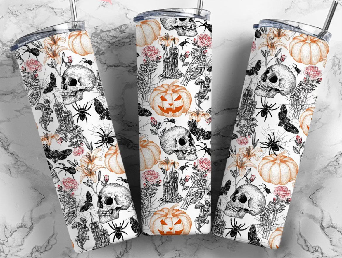 Skulls & Jack-O-Lantern